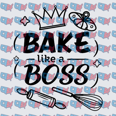 Bake Like A Boss Crown Whisk Rolling Pin (DTF)