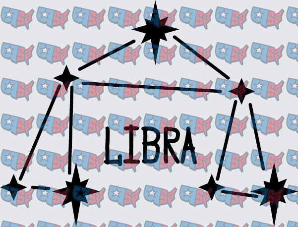 Libra Zodiac Scale Constellation Star Sign (DTF)