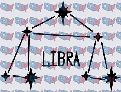 Libra Zodiac Scale Constellation Star Sign (DTF)