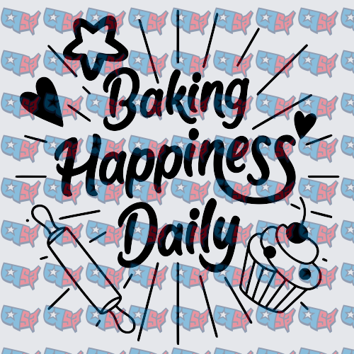 Baking Happiness Daily Cookie Cupcake Rolling Pin (DTF)