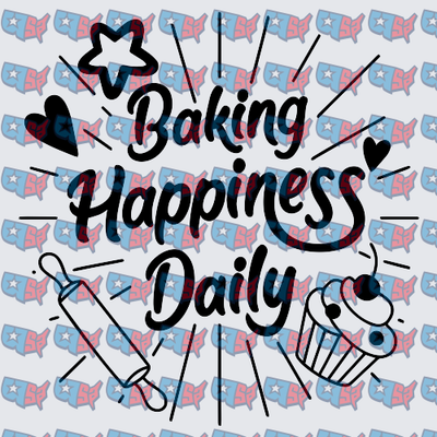 Baking Happiness Daily Cookie Cupcake Rolling Pin (DTF)