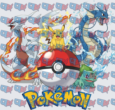Pikachu Charizard Gyarados Bulbasaur Pokeball Group (DTF)