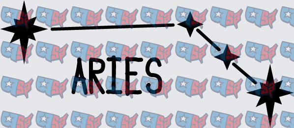 Aries Zodiac Sign with Star Arrows (DTF)
