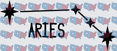Aries Zodiac Sign with Star Arrows (DTF)