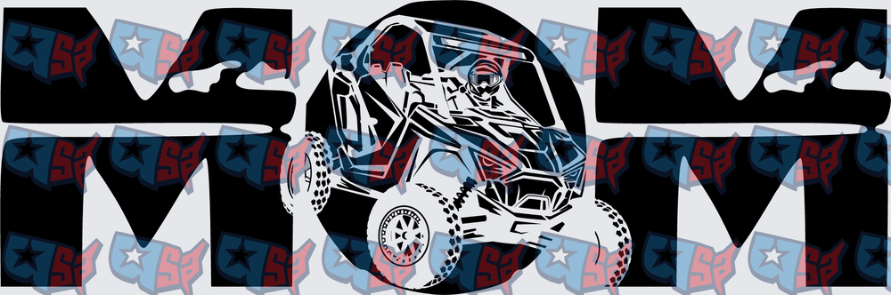 UTV Side By Side Mom Bold Letter Design (DTF)