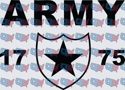 Army 1775 Military Star Shield Emblem (DTF)