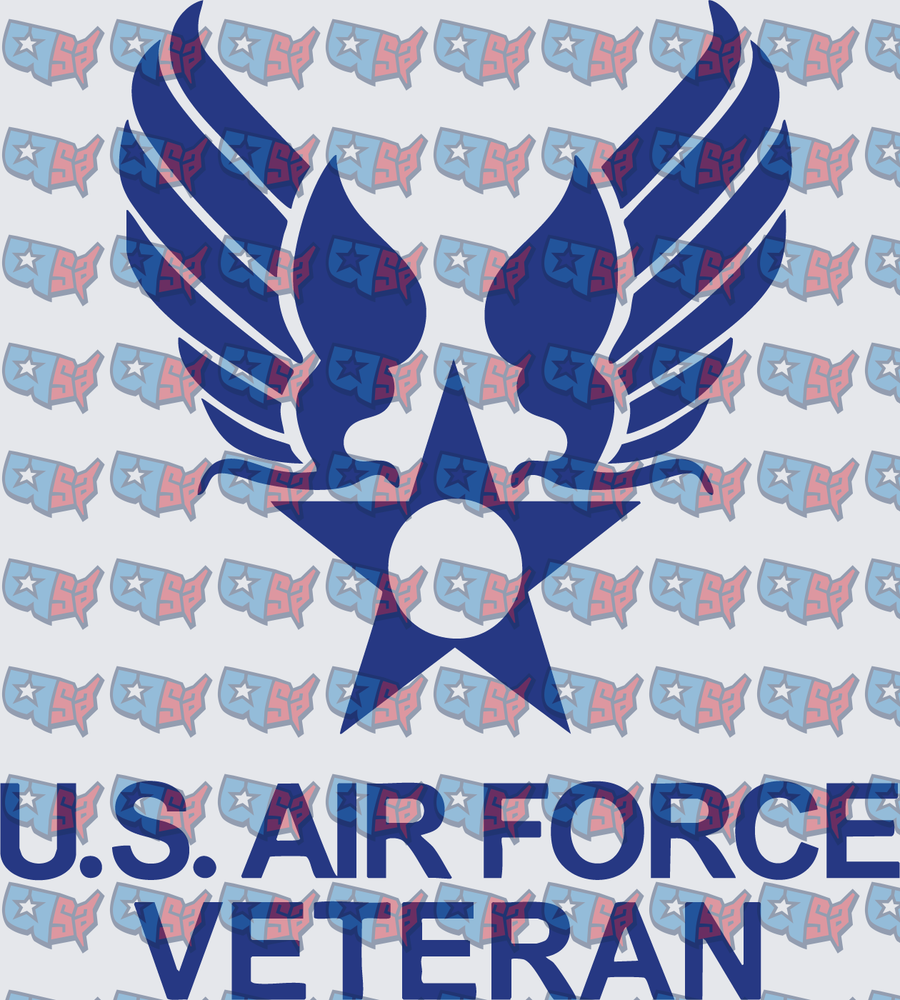 US Air Force Veteran Eagle Star Emblem (DTF)
