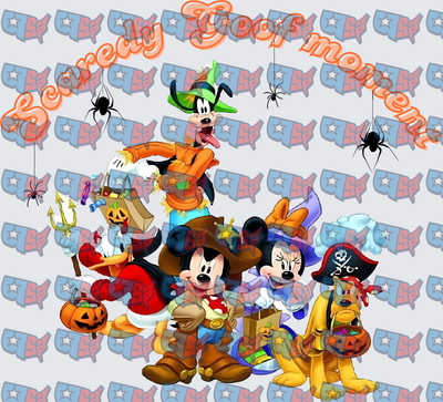 Scaredy Goof Moment Halloween Cartoon Friends Group (DTF)