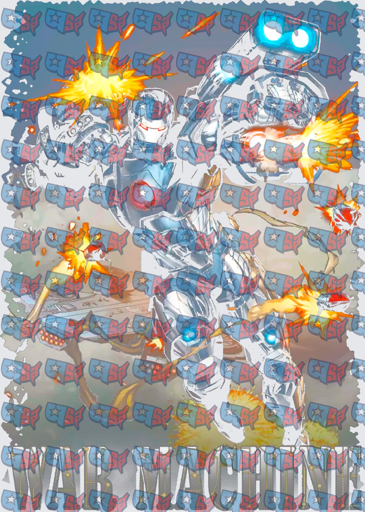 War Machine Comic Style Action Blast (DTF)