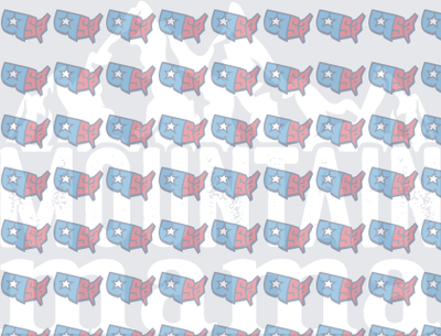 Patriotic USA Map Red White Blue Pattern (DTF)