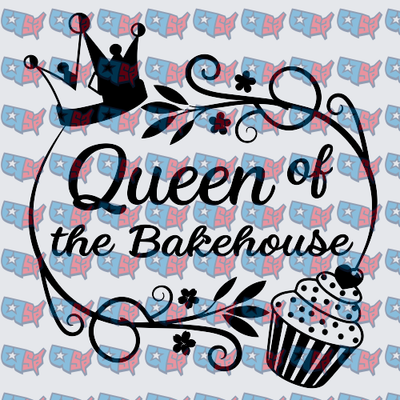 Queen of the Bakehouse Crown Cupcake Design (DTF)
