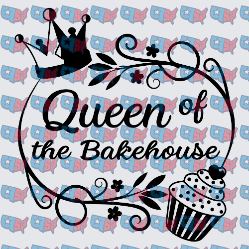Queen of the Bakehouse Crown Cupcake Design (DTF)