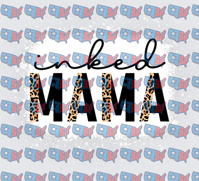 Inked Mama Leopard Print Bleached Design (DTF)