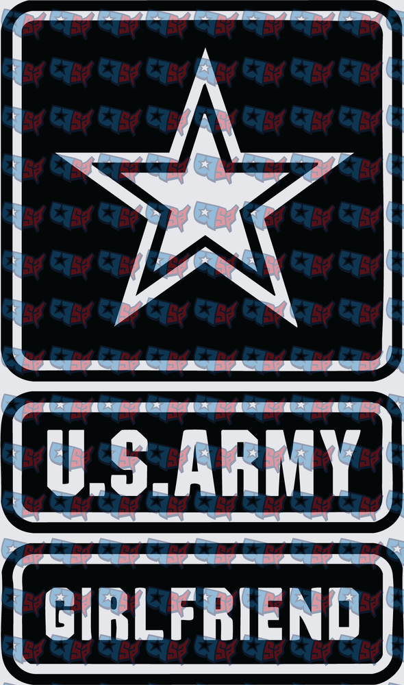 US Army Girlfriend Star Military Badge Set (DTF)