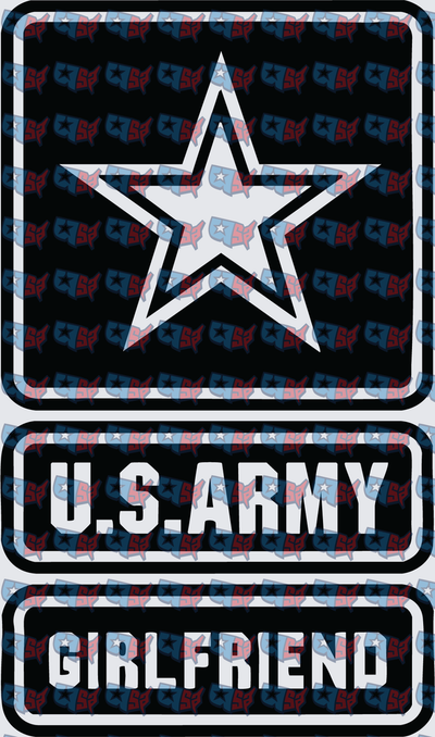 US Army Girlfriend Star Military Badge Set (DTF)