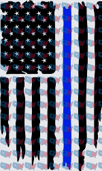 Distressed Thin Blue Line American Flag (DTF)