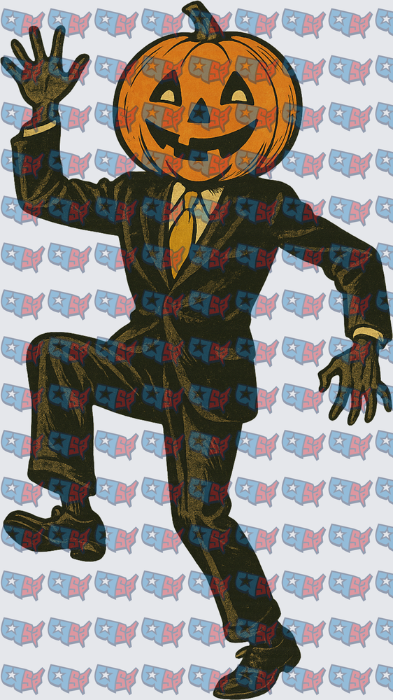 Dancing Pumpkin Head Man In Suit (DTF)