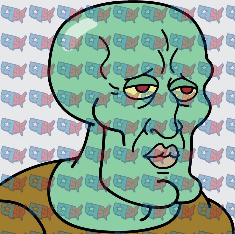Handsome Squidward Close Up Portrait (DTF)