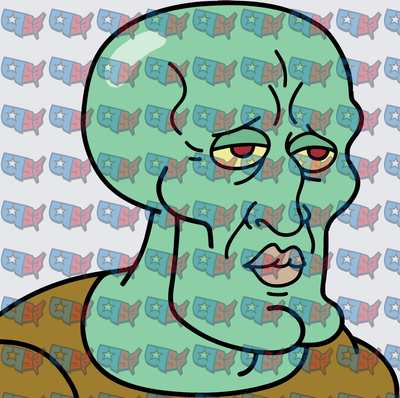 Handsome Squidward Close Up Portrait (DTF)