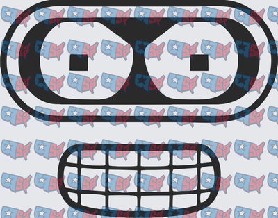 Robot Face Minimalist Line Art Eyes Mouth (DTF)