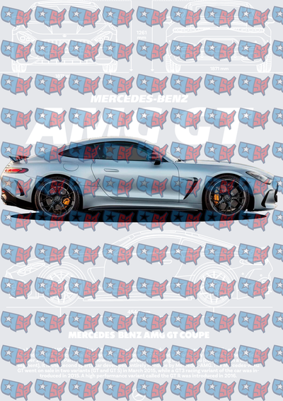 Mercedes-Benz AMG GT Coupe Blueprint Diagram (DTF)