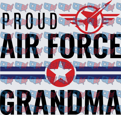 Proud Air Force Grandma Military Jet Design (DTF)