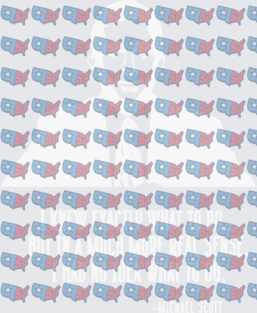 Michael Scott No Idea Quote USA Pattern (DTF)