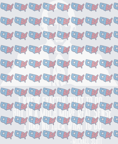Michael Scott No Idea Quote USA Pattern (DTF)