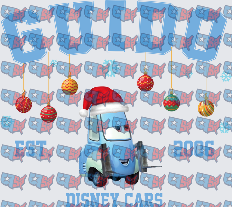 Guido Cars Forklift Santa Hat Christmas Ornaments (DTF)
