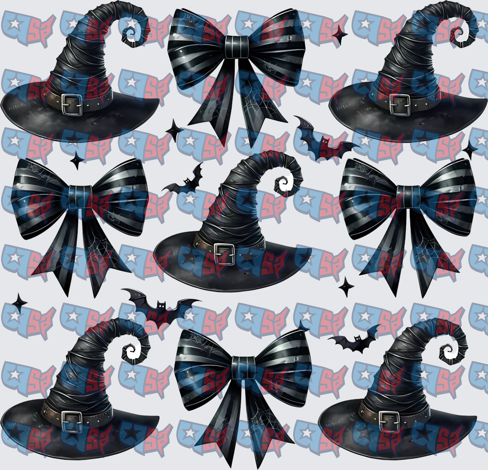 Dark Witch Hats Bows and Bats Halloween Bundle (DTF)