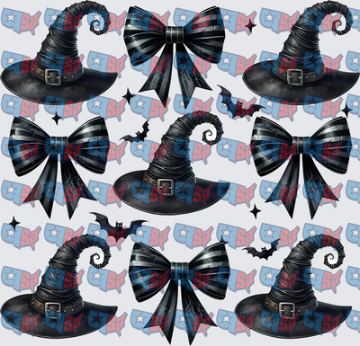 Dark Witch Hats Bows and Bats Halloween Bundle (DTF)