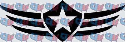 Military Star Shield Wings Emblem (DTF)