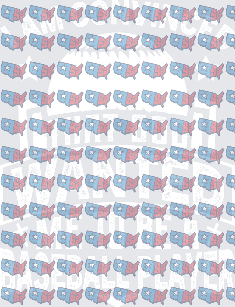 I Am Convinced God Wanted Me To Be A Baseball Player USA Map Pattern (DTF)