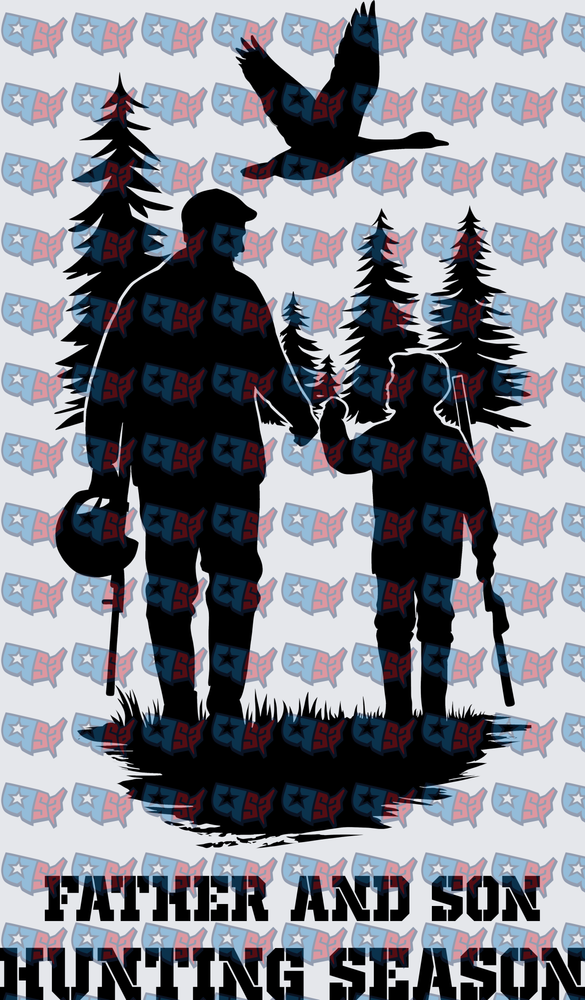 Father And Son Hunting Season Silhouette (DTF)