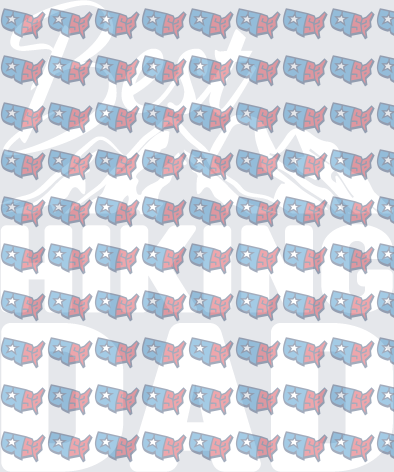 Patriotic USA Map Red White Blue Pattern (DTF)