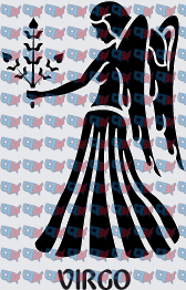 Virgo Zodiac Angel Silhouette With Wheat (DTF)