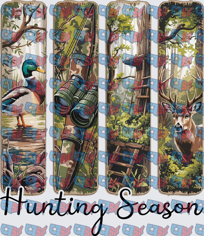Hunting Season Four Panel Mallard Deer Buck Forest Set (DTF)