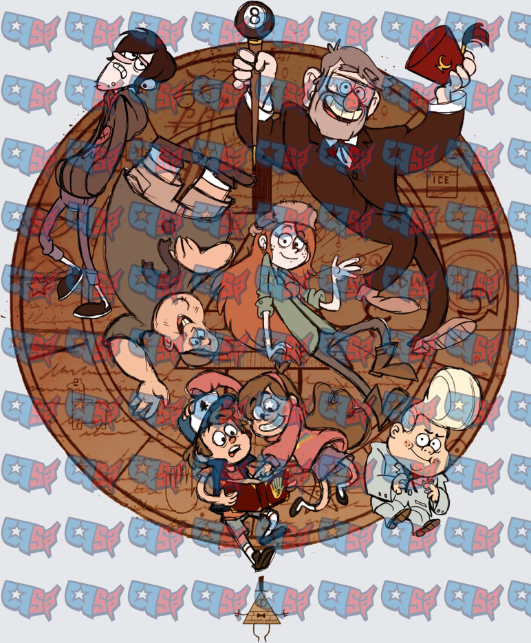 Mystery Falls Cast Circular Medallion Design (DTF)