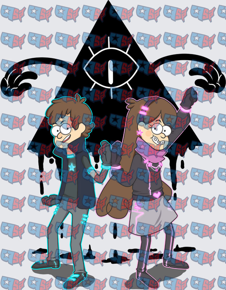 Mystery Twins Neon Glow All-Seeing Eye (DTF)