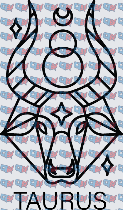 Taurus Zodiac Bull Geometric Celestial Sign (DTF)