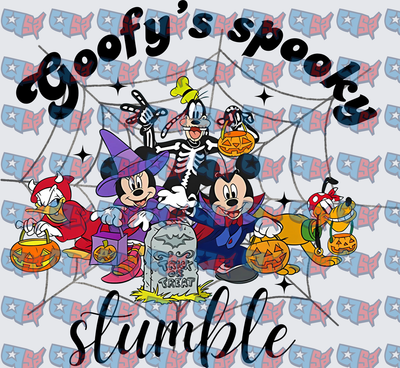 Goofy's Spooky Stumble Halloween Cartoon Characters (DTF)