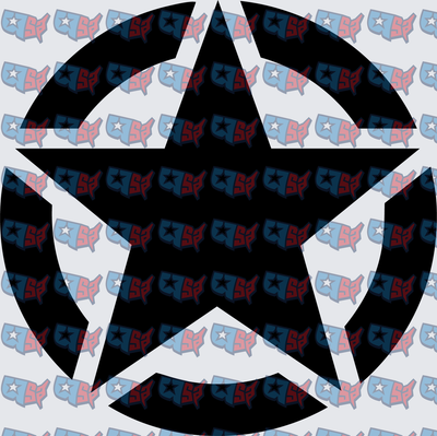 Black Military Star Circle Symbol (DTF)