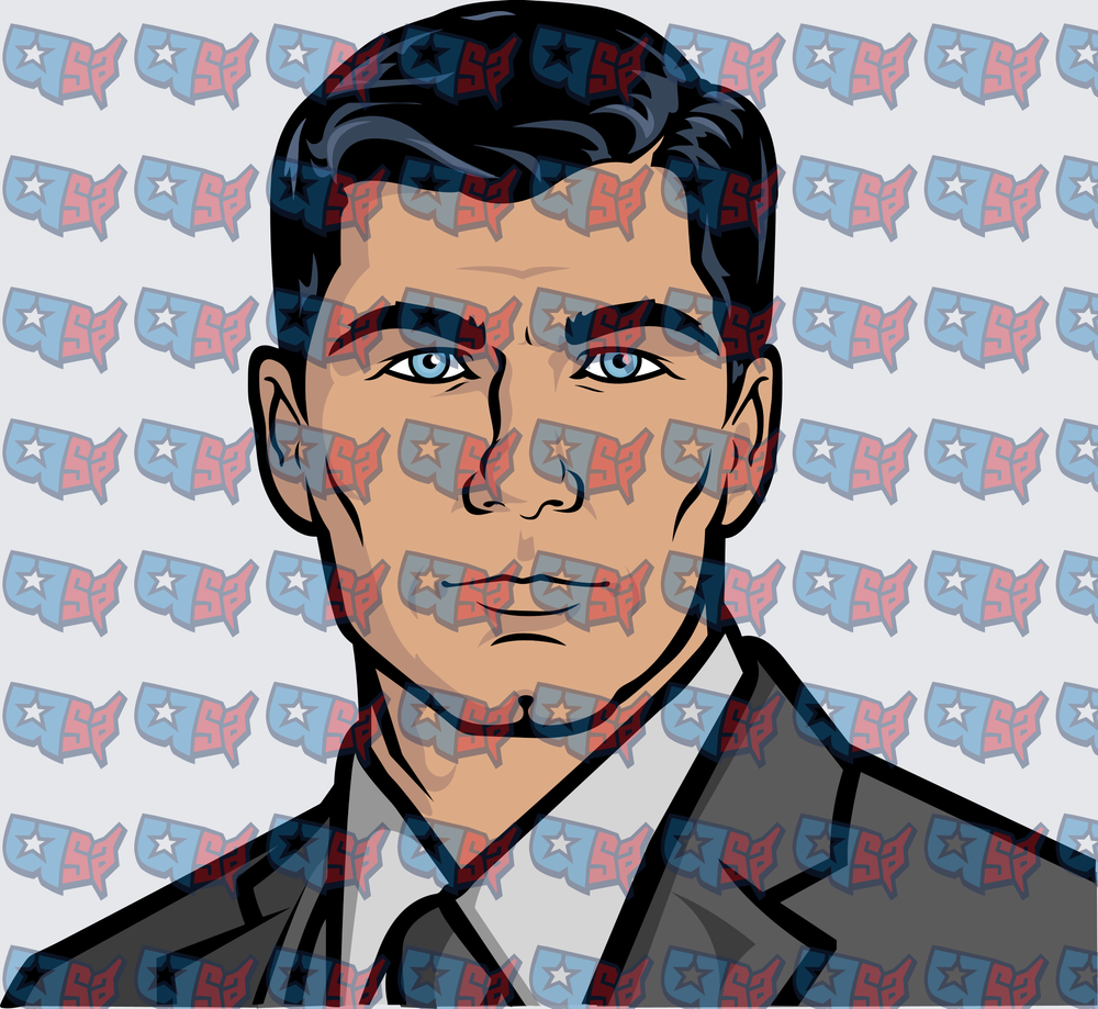 Suave Spy Agent Portrait Vector Art (DTF)
