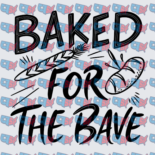 Baked For The Brave Patriotic Feather Design (DTF)