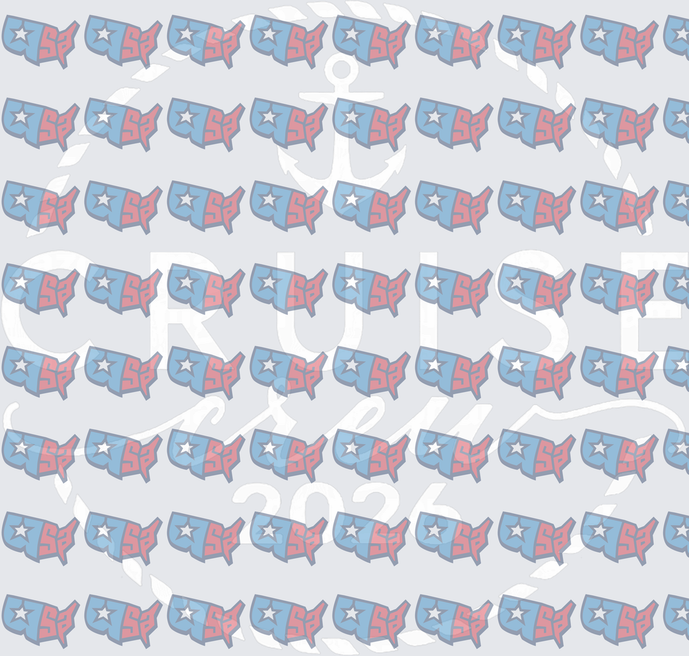 USA Map Pattern Cruise 2026 Anchor Design (DTF)
