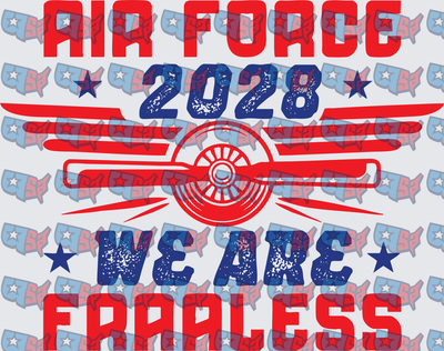 Air Force 2028 We Are Fearless Patriotic Plane (DTF)