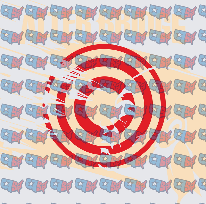 Red White Patriotic Shield Spiral Throw Design (DTF)