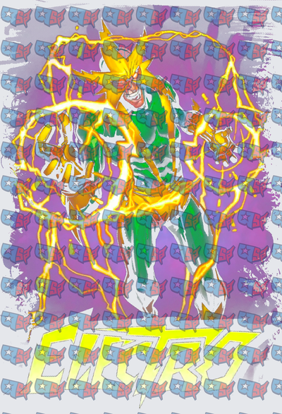 Electric Villain Electro Lightning Surge Comic Art (DTF)