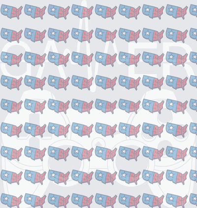 Patriotic USA Map Star Pattern Red White Blue Repeat (DTF)