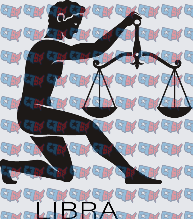 Libra Zodiac Figure Holding Balance Scales (DTF)